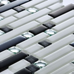 Блестяща мозаечни плочки от стъклокерамика Tenlight Safir D-09 от Betas Glass Mosai , с размер 30 x 30 см.